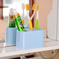 新款牙膏牙刷架 卫浴套装刷牙杯漱口杯 促销可拆洗塑料牙具架定制LOGO