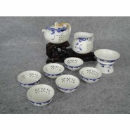 玲珑紫砂茶具10头玲珑青花（茶壶） 会议商务活动礼品