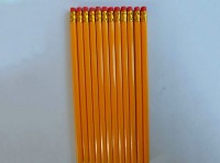 供应7寸原木色HB铅笔 木质铅笔 酒店广告铅笔 定制热转印套膜铅笔
